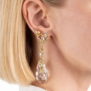 Dream Rain Post Drop Earrings Lucite Gold Alexis Bittar STYLE N27